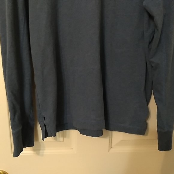 EDDIE BAUER 100% COTTON MENS SZ M BLUE 1/4 ZIP SHIRT SOFT - Picture 3 of 6